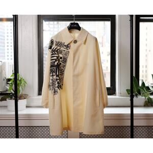 Yohji Yamamoto Femme Vintage Graphic Oversized Wool Coat Archive (FW92 , Size S)